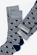 Arrow Heart Heather Gray Sock Photo (4)