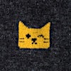Heather Gray Carded Cotton Not Kitten Around Small-Medium Sock