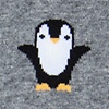 Heather Gray Carded Cotton Penguins are Chill