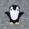 Heather Gray Carded Cotton Penguins are Chill Sock