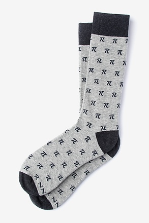 _Pi Is Forever Heather Gray Medium-Large Sock_
