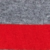 Heather Gray Carded Cotton Rugby Stripe Sock