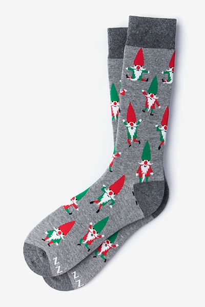 Heather Gray Carded Cotton Sexy and I Gnome It Sock