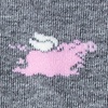 Heather Gray Carded Cotton Take to the Sky Medium-Large Sock