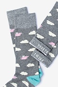 Take to the Sky Heather Gray Medium-Large Sock Photo (2)