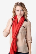 Heather Red Heathered Scarf Photo (3)