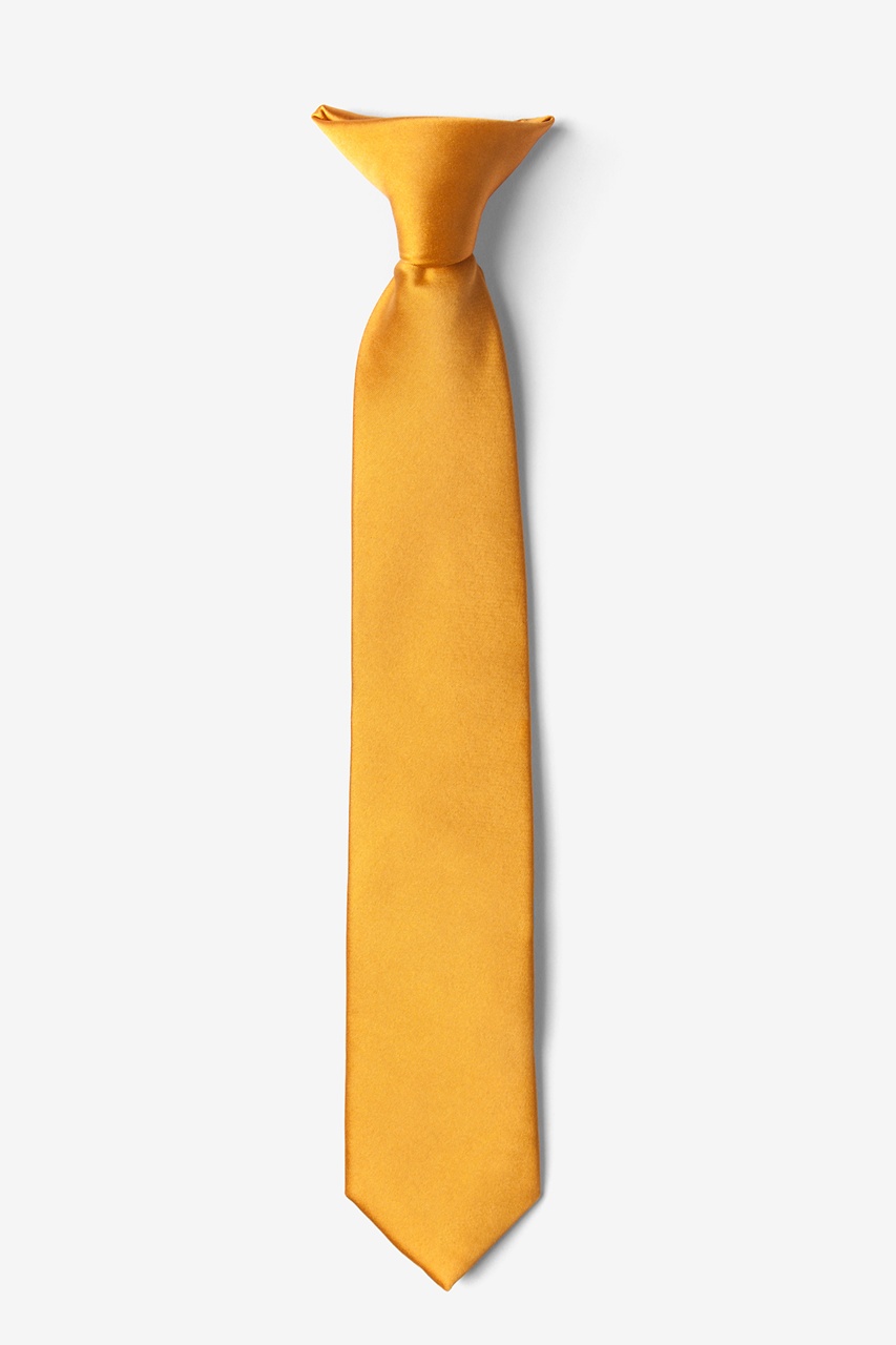 Honey Yellow Clip-on Tie For Boys Photo (0)