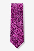 Cheetah Animal Print Hot Pink Tie Photo (1)