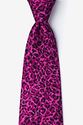 Cheetah Animal Print Hot Pink Tie Photo (0)