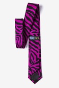 Zebra Animal Print Hot Pink Skinny Tie Photo (2)