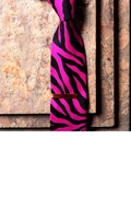 Zebra Animal Print Hot Pink Skinny Tie Photo (3)