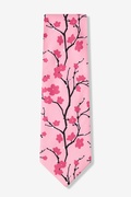Cherry Blossoms Hot Pink Tie Photo (0)