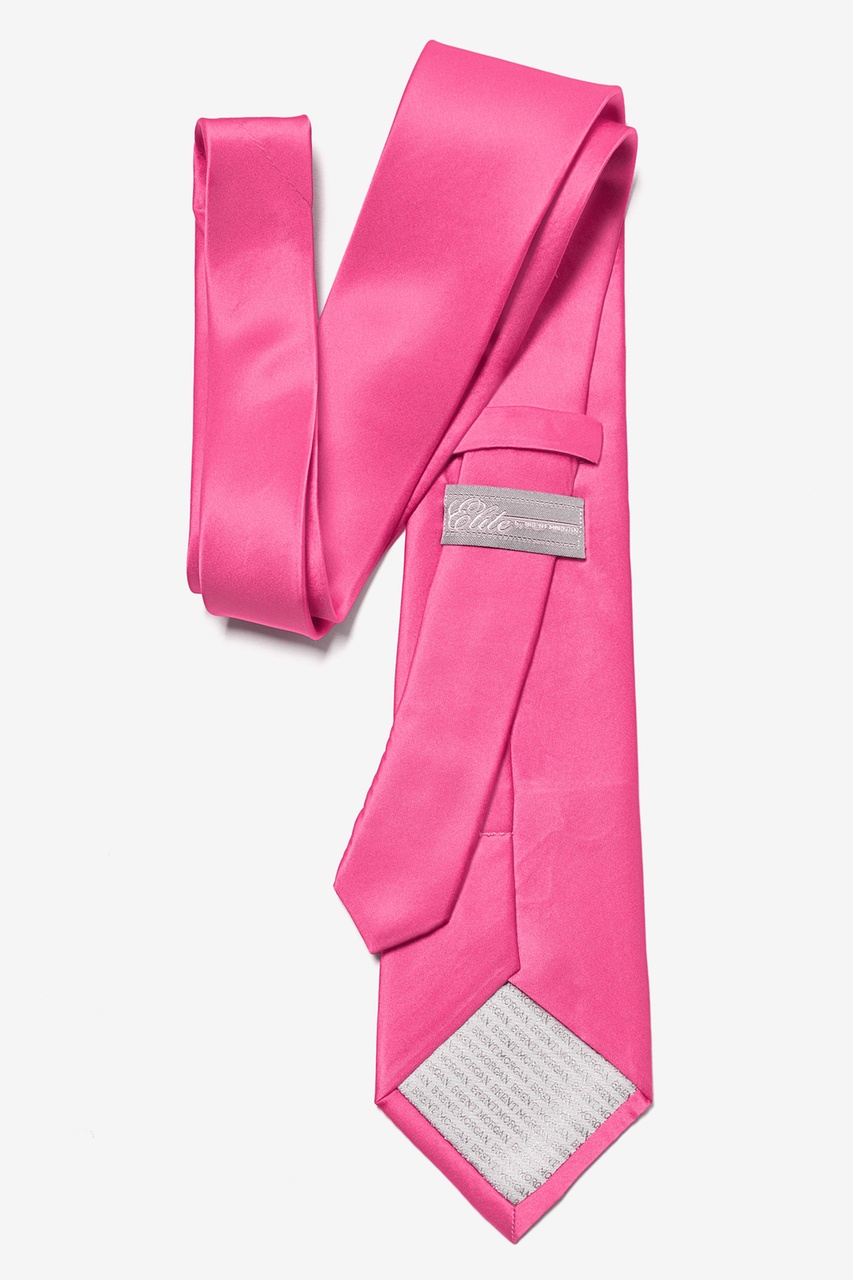 Hot Pink Silk Extra Long Tie