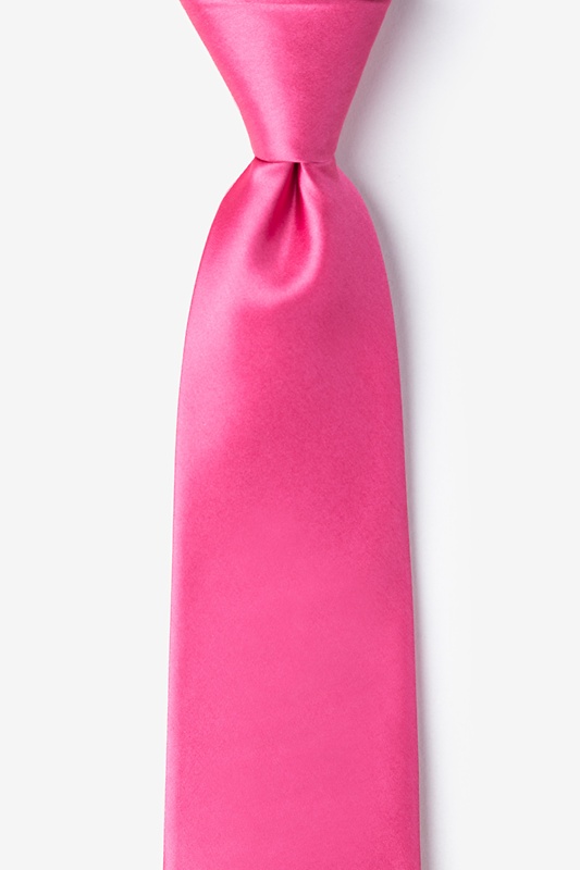 Hot Pink Silk Tie For Men Solid Neckties Collection Ties Com