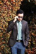 Hunter Green Churchill Skinny Tie Photo (4)