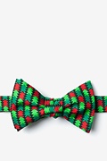 Christmas Tree Abstract Hunter Green Self-Tie Bow Tie Photo (0)