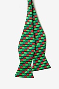 Christmas Tree Abstract Hunter Green Self-Tie Bow Tie Photo (1)