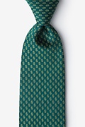 Dollar Signs Hunter Green Extra Long Tie Photo (0)