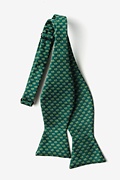 Dollar Signs Hunter Green Self-Tie Bow Tie Photo (1)