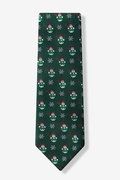Snowmen & Snowflakes Hunter Green Tie Photo (1)