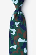 Street Camo Hunter Green Extra Long Tie Photo (0)