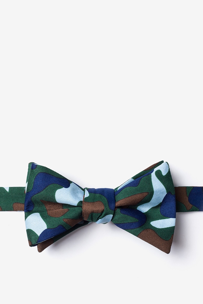 Street Camo Hunter Green Self-Tie Bow Tie Photo (0)