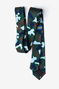 Street Camo Hunter Green Skinny Tie Photo (1)