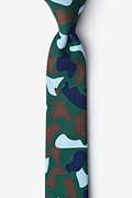 Street Camo Hunter Green Skinny Tie Photo (0)