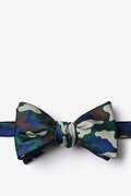 Woodland Camo Hunter Green Self-Tie Bow Tie Photo (0)