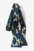 Woodland Camo Hunter Green Self-Tie Bow Tie Photo (1)