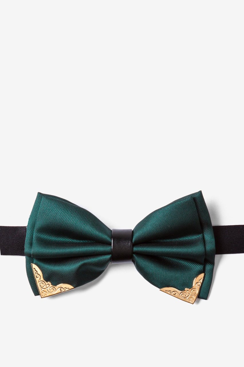 Bottle GREEN Polyester Ready Pre-tied Bow tie <>The More U Buy > The More U Save 