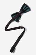 Metal-Tipped Hunter Green Pre-Tied Bow Tie Photo (1)