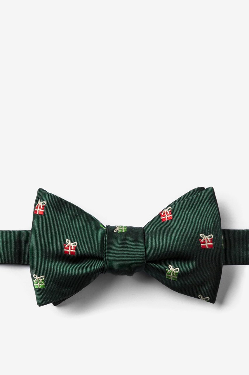"That's a Wrap" Hunter Green Self-Tie Bow Tie Photo (0)