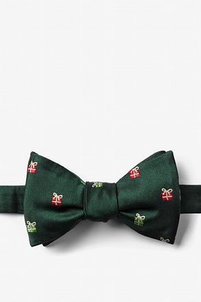 _"That's a Wrap" Hunter Green Self-Tie Bow Tie_