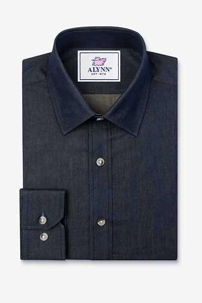 Indigo Cotton Liam Denim Casual Shirt | Ties.com