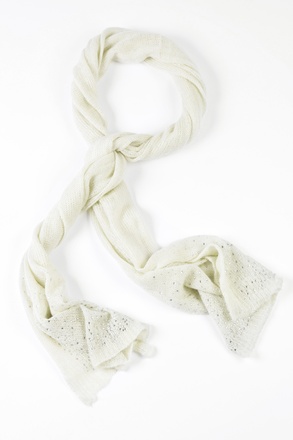 Ivory Rhinestone Sparkle Knit Scarves