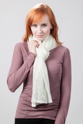 Ivory Rhinestone Sparkle Knit Scarves Photo (3)