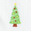 Ivory Carded Cotton Christmas Tree Small-Medium Sock