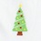 Ivory Carded Cotton Christmas Tree Small-Medium Sock