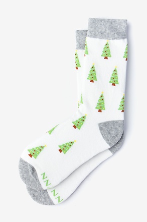 _Christmas Tree Ivory Small-Medium Sock_