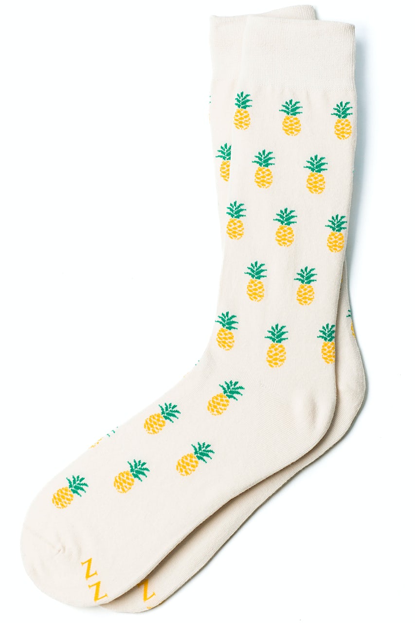 Pineapples Ivory Sock Photo (0)