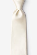 Ivory Cream Extra Long Tie Photo (0)
