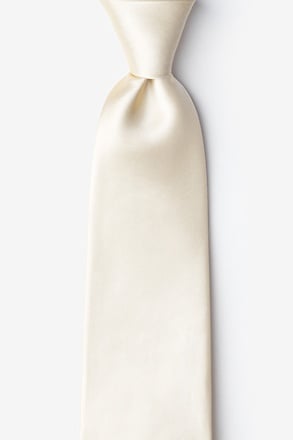 Ivory Cream Extra Long Tie