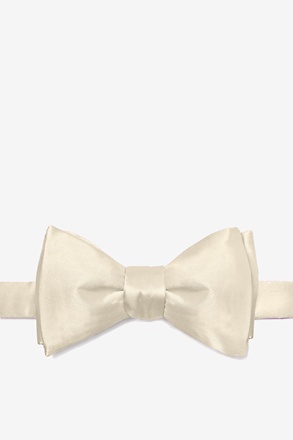 _Ivory Cream Self-Tie Bow Tie_
