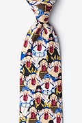 Pilgrims and Indians Ivory Tie Photo (0)