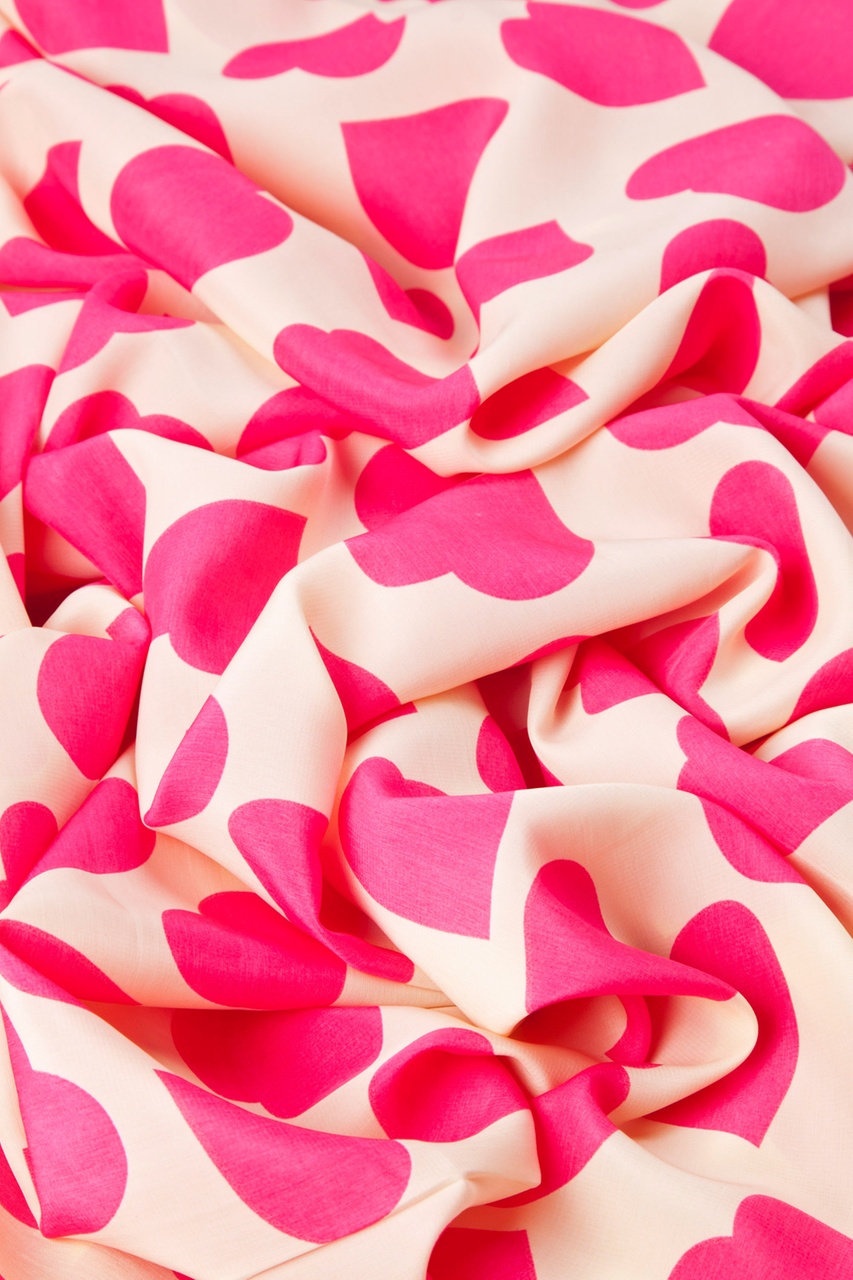 Hot Pink Hearts Scarf Photo (2)