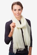 Ivory Raining Rhinestones Scarf Photo (3)