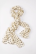 Ivory Velvet Bows Scarf Photo (0)