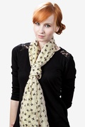 Ivory Velvet Bows Scarf Photo (1)