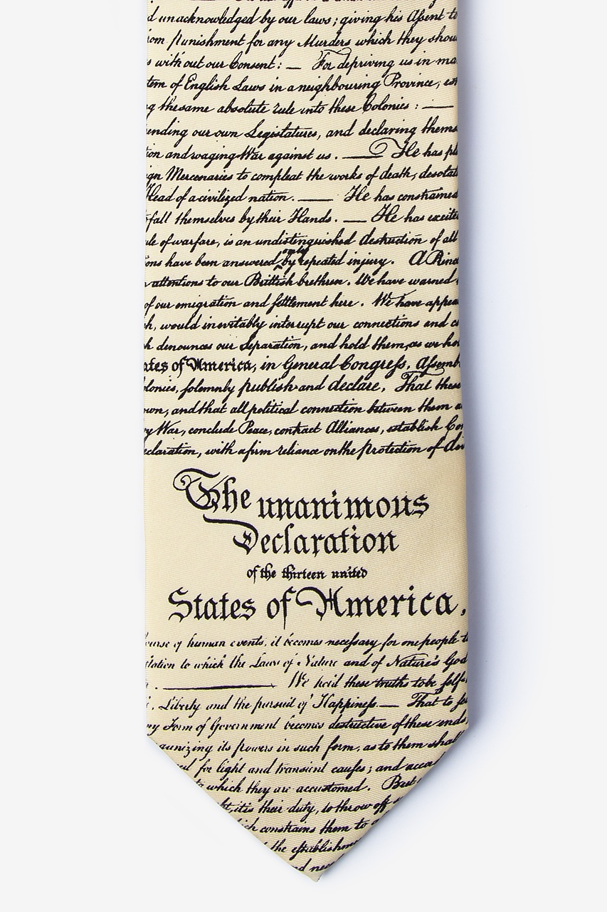 Declaration of Independence Ivory Tie Photo (0)
